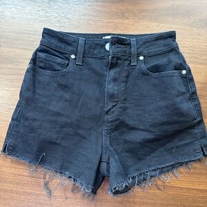 🔥 PAIGE by REVOLVE Denim indigo MARGOT RAW Hem Shorts